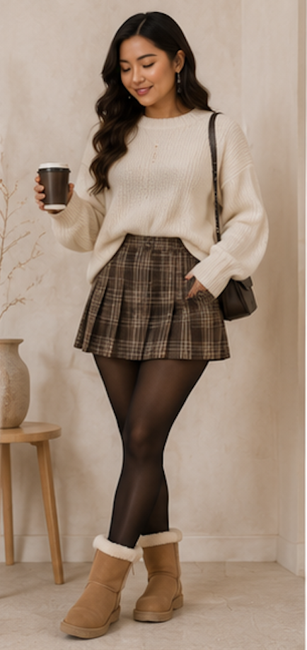 Bloom Theory Sheer-Look Fleece-Lined Thermal Tights