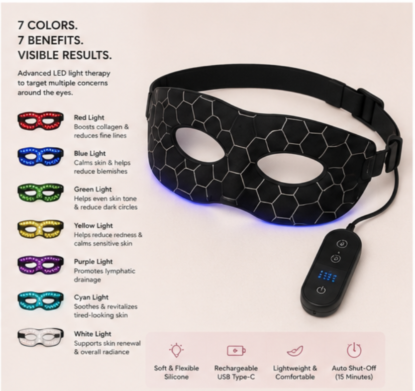 LumiEye™ 7-Color LED Eye Therapy Mask