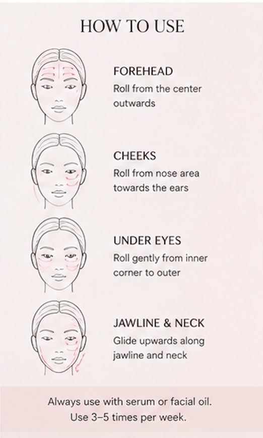 Rose Quartz Facial Roller and Gua Sha Tool