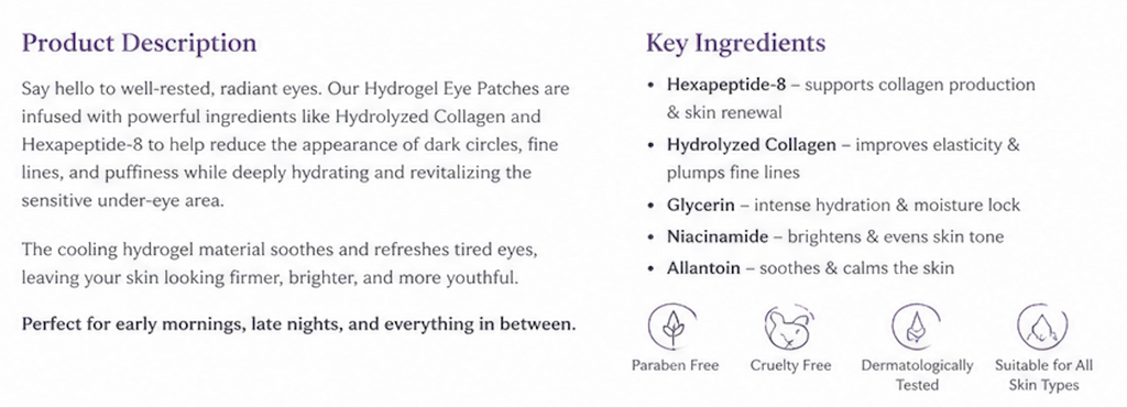 Bloom Theory Hydrogel Eye Patches