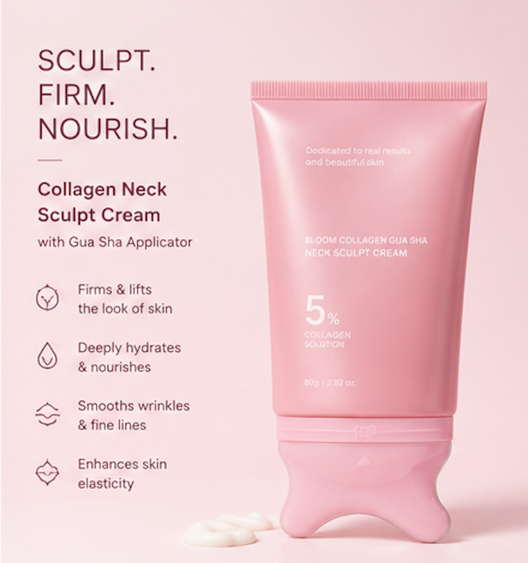 Collagen Neck Sculpt Cream with Gua Sha Applicator