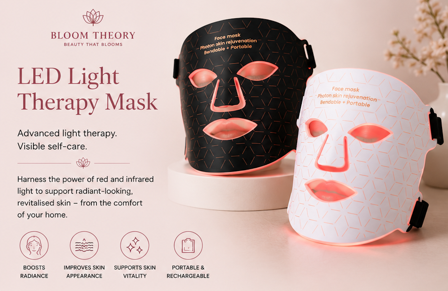 Bloom Theory LED Light Therapy Face Mask